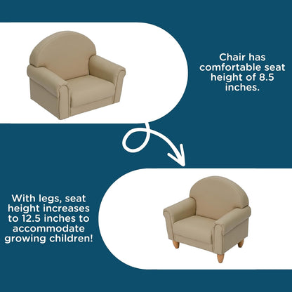 Children's Factory As We Grow Toddler Chair, Flexible Seating for Daycare or Preschool, Kids Reading Couch, Playroom Furniture, Buff