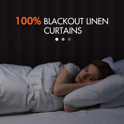 MIULEE 100% Blackout Curtains 102 Inch Long 2 Panels for Bedroom, Thick Luxury Faux Linen Black Out Curtain Room Darkening Back Tab Pleat Window Textured Drapes with Hooks for Living Room, Baby Pink