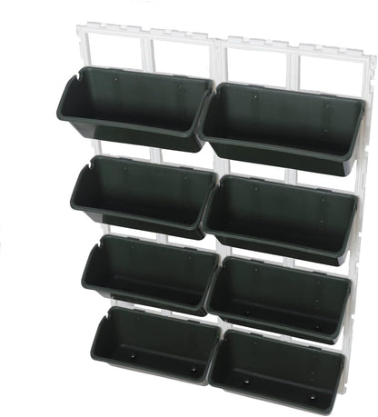 Vertical Wall Hanging Planter, 4-Tier Hanging Planter Rack, 8 Pockets Plant Vegetable Fruit Herb Hanging Pocket Holder Flowerpot or Flowers Vegetables Herb (Army Green)