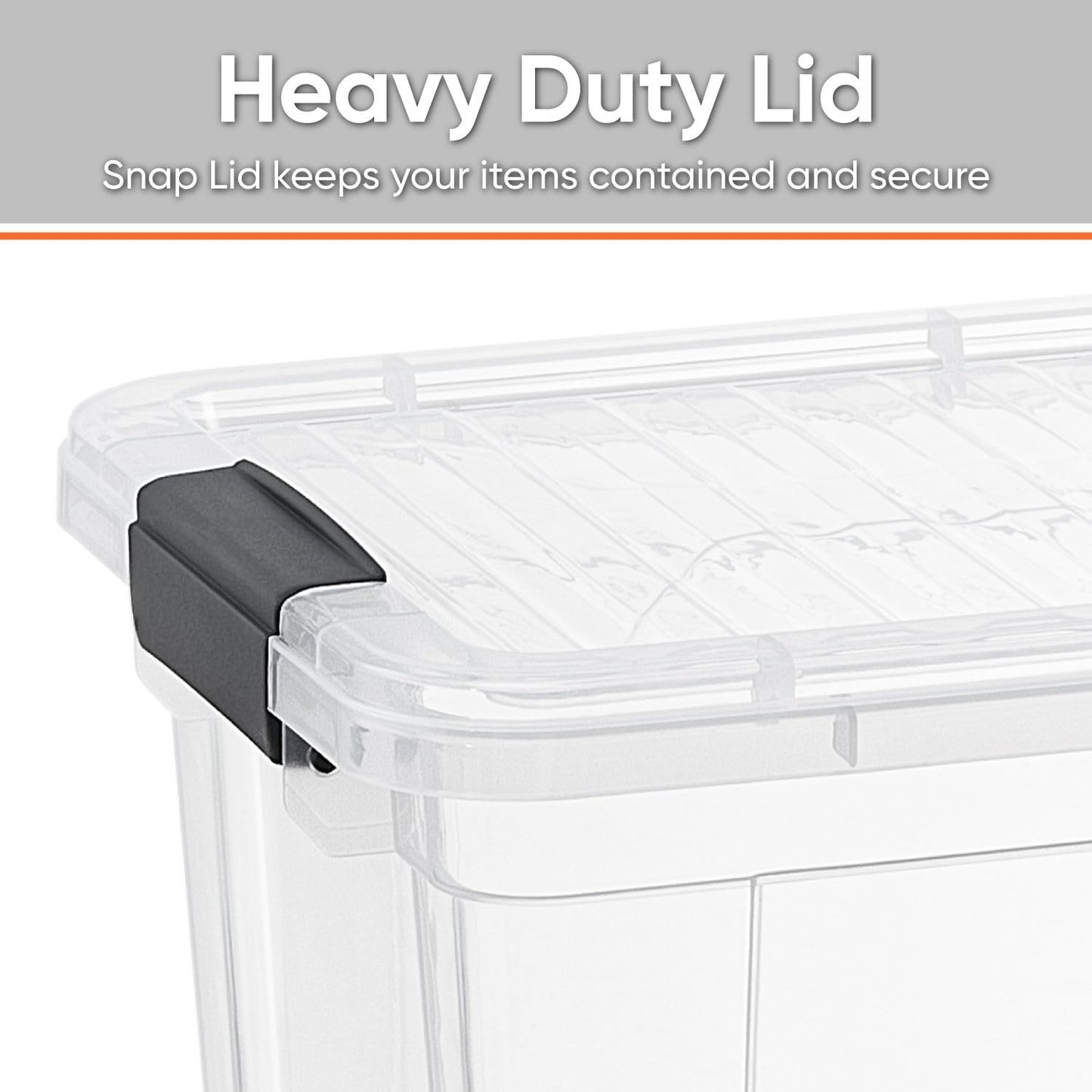 Superio Clear Storage Boxes with Lids, 8.75 Quart Plastic Container Bins for Organizing, Stackable