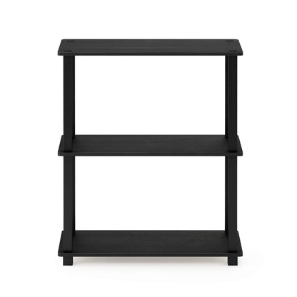 Furinno TURN-S-TUBE Storage Shelves, 3-Tier Book Shelf, Corner Shelf, Toolless Open Shelves, for