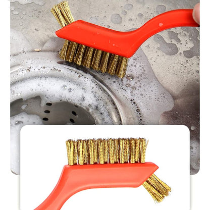Wire Scratch Brush Set Soft Grip for Rust, Dirt & Paint Scrubbing with Deep Cleaning (18, 18PCS - Brass Wire)