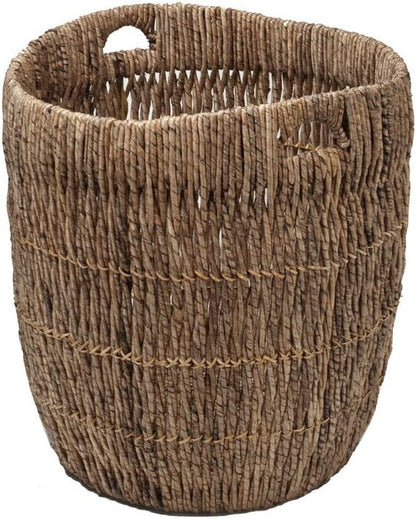 KOUBOO Madras Planter Basket, Plant Container, Tree Planter, Basket Front Door, Decorative Plants Pot, Woven Options for Every Space, Dark Brown, Large