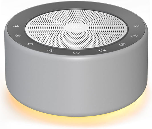 Nursery Lamp with Sound Machine, Mood Lighting, 7 Colors Night Light, 30 Soothing Sounds, White Noises for Baby, Adults. Timer, Plug in, Memory Function, Touch Control