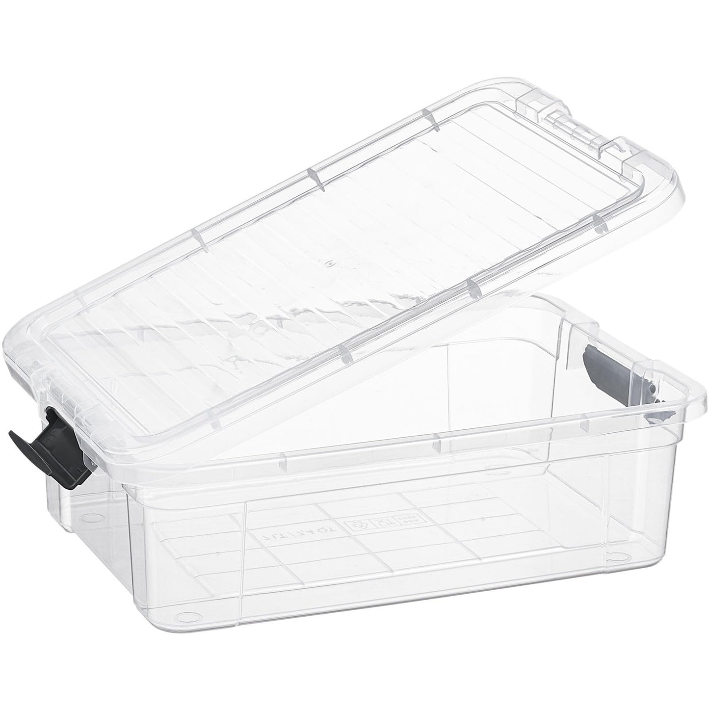 Superio Clear Storage Boxes with Lids, 7.4 Quart BPA Free Plastic Containers, Bins for Organizing