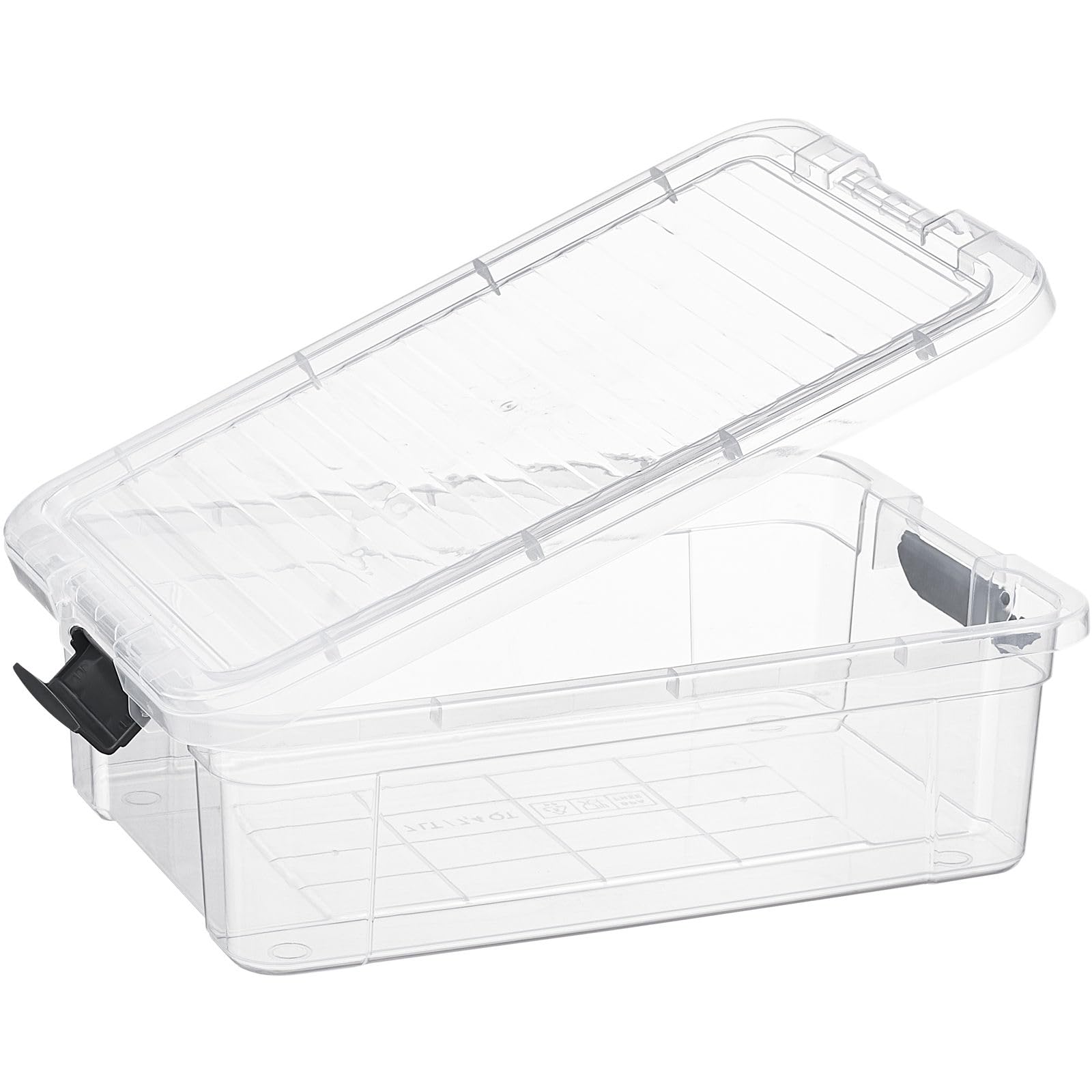 Superio Clear Storage Boxes with Lids, 7.4 Quart BPA Free Plastic Containers, Bins for Organizing