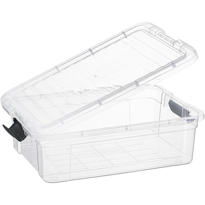 Superio Clear Storage Boxes with Lids, 7.4 Quart BPA Free Plastic Containers, Bins for Organizing