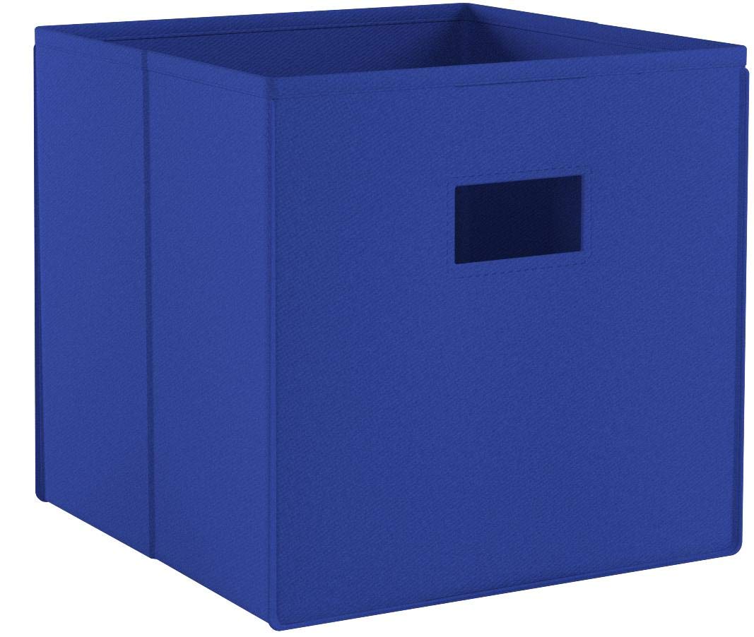 RiverRidge Folding Storage Bins - 2-pack of 10in Tall Blue Cubes