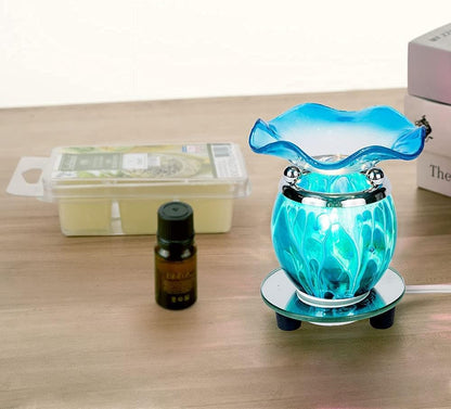 HUNANBANG 3 in 1 Electric Oil Warmer Wax Melter Fragrance Burner (blue)