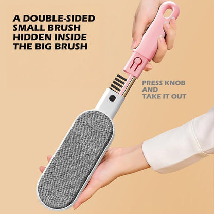 Multi-Functions Travel Lint Remover, Pet Hair Remover, Fur Remover for Dogs & Cats, Efficient Hair Collector,Pet Hairs Brush,Magic Fur Brush D (Pink)