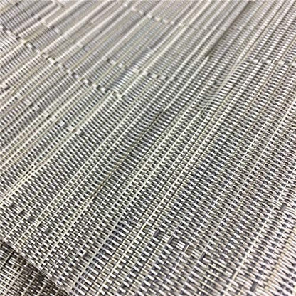 Red-A Placemats Set of 6 for Dining Table Heat-Resistant Washable Place Mats Woven Vinyl Kitchen Table Mats Easy to Clean,Silver Grey