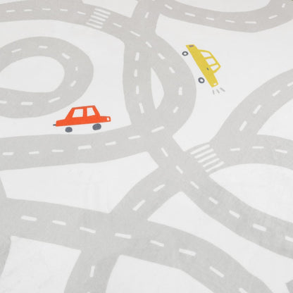 STARUIA Road Traffic Kids Rug Children Playing with Cars Playmat 3x5 Ft, Washable Play Carpet for Kids Playroom, Non-Slip Have Fun Safe Baby Nursery Rug for Toddler Boy's Bedroom Game Room Grey