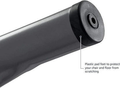 Amazon Basics Metal Dining Chairs, 4 Count, Dark Grey, 20.1 x 17.1 x 33.5 inches