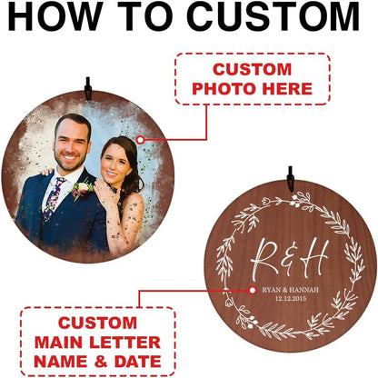 ASTARIN Wedding Wind Chimes for Outside, Custom Photo Personalized Wind Bells, Memorial Gifts for Anniversary, Celebration, Metal Wind Chime Gift in Garden, Patio, Porch, 36'' (Wedding-1)