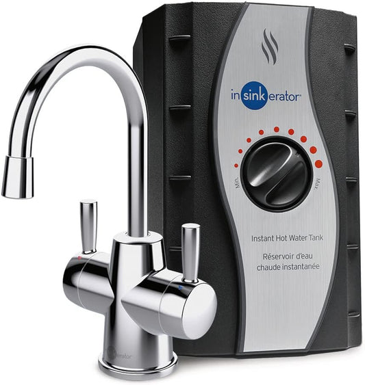 InSinkErator Stainless Steel Tank, HC250C-SS HOT250 System, 2-Handle Drinking Faucet in Chrome with