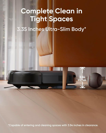 eufy Robot Vacuum Omni C20, Robot Vacuum and Mop Combo, Self Emptying, Auto Mop Washing and Auto Drying for Hands-Free Cleaning, 7000 Pa Powerful Suction, 3.35-Inch Design, All-in-One Station