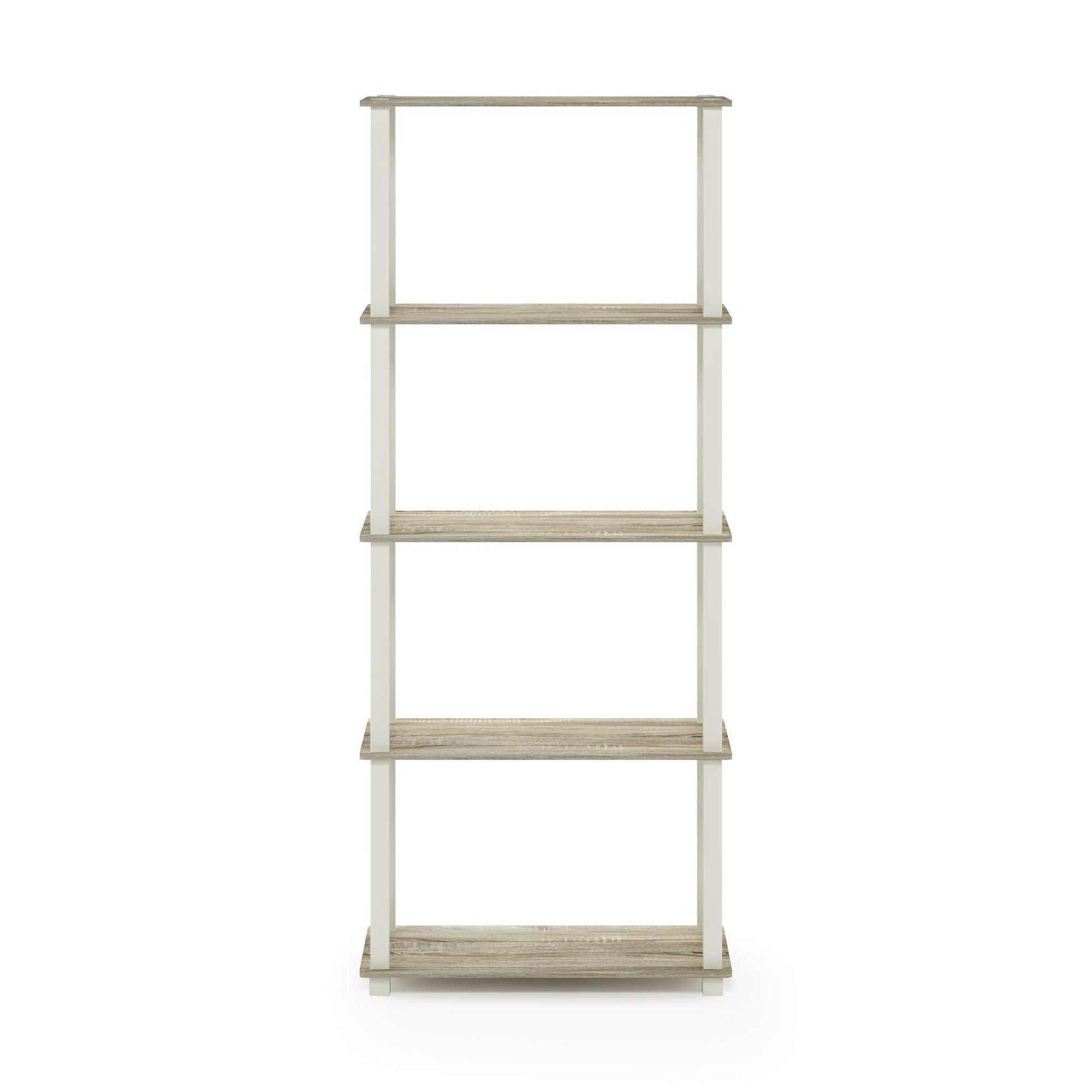 Furinno Turn-N-Tube 5-Tier Multipurpose Shelf / Display Rack / Storage Shelf / Bookshelf, Square