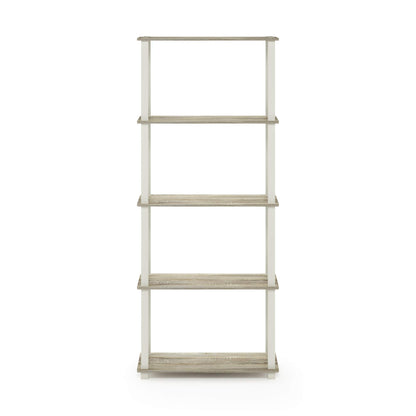 Furinno Turn-N-Tube 5-Tier Multipurpose Shelf / Display Rack / Storage Shelf / Bookshelf, Square