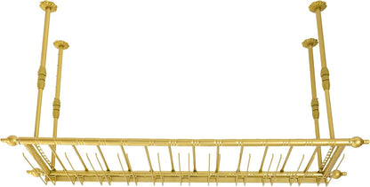 Hanging Wine Rack 47" Wall Mounted Wine Glass Rack Ceiling Adjustable Hanging Bar Glass Holder Shelves for Kitchen Bar Restaurants Industrial Iron Storage Shelf