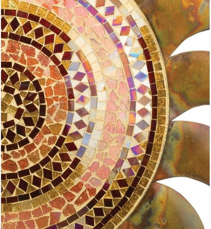 Regal Art & Gift Flamed Copper Large Metal Sun Wall Decor - 29 Inch | Indoor Outdoor Rust-Resistant Sunburst Sculpture | Eye-Catching Metal Sun Wall Art Accent for Patio, Garden, Living Room
