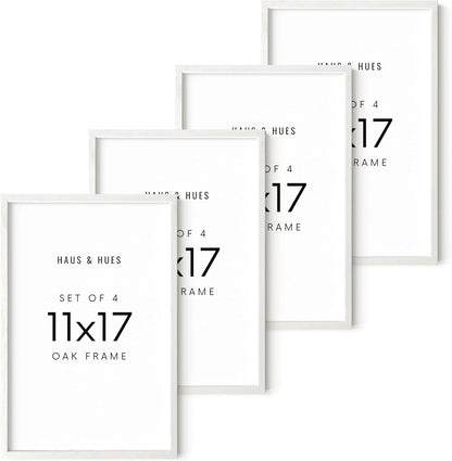 HAUS AND HUES Standalone White Oak Frame Set of 4-11x17