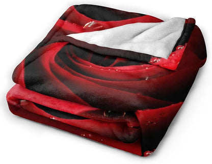 HGOD DESIGNS Red Rose Throw Blanket Ultra Soft Warm All Season Rose Decorative Fleece Blankets for Bed Chair Car Sofa Couch Bedroom 50"X60"