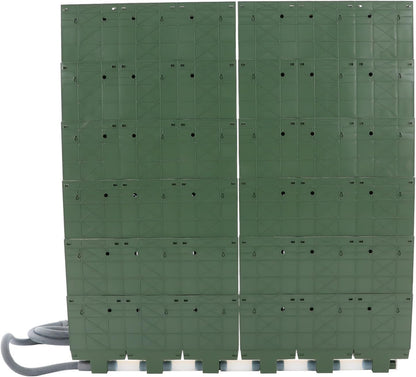 36 Pockets Hanging Planter Bags, Vertical Wall Mounted Plant Planting Grow Bags, Stackable Wall Planter with Timer, Self Watering Hanging Planters for Outdoor Indoor Garden-Green