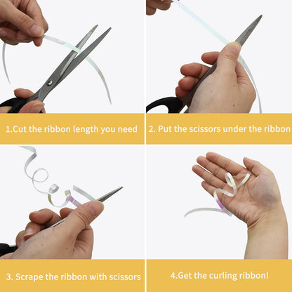 BEISHIDA 500 Yards Curling Ribbon Balloon String Ribbon - Rose Gold Crimped Shiny Metallic Roll for Gift Wrapping Craft Birthday Wedding Party Decoration