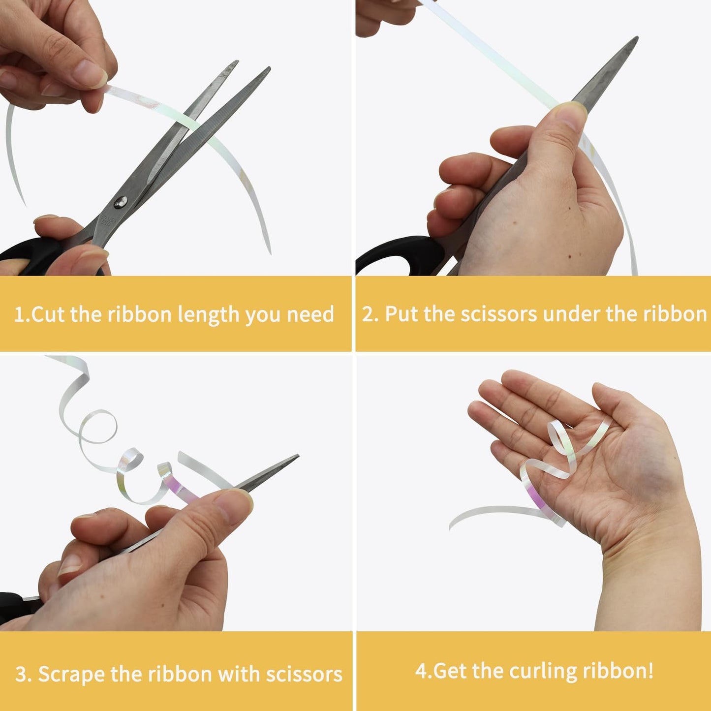 BEISHIDA 500 Yards White Ribbons Curling Ribbon 5mm for Gift Wrapping, Thin Curly Ribbon for Craft Balloon String Birthday Party Decoration Embellish Wedding