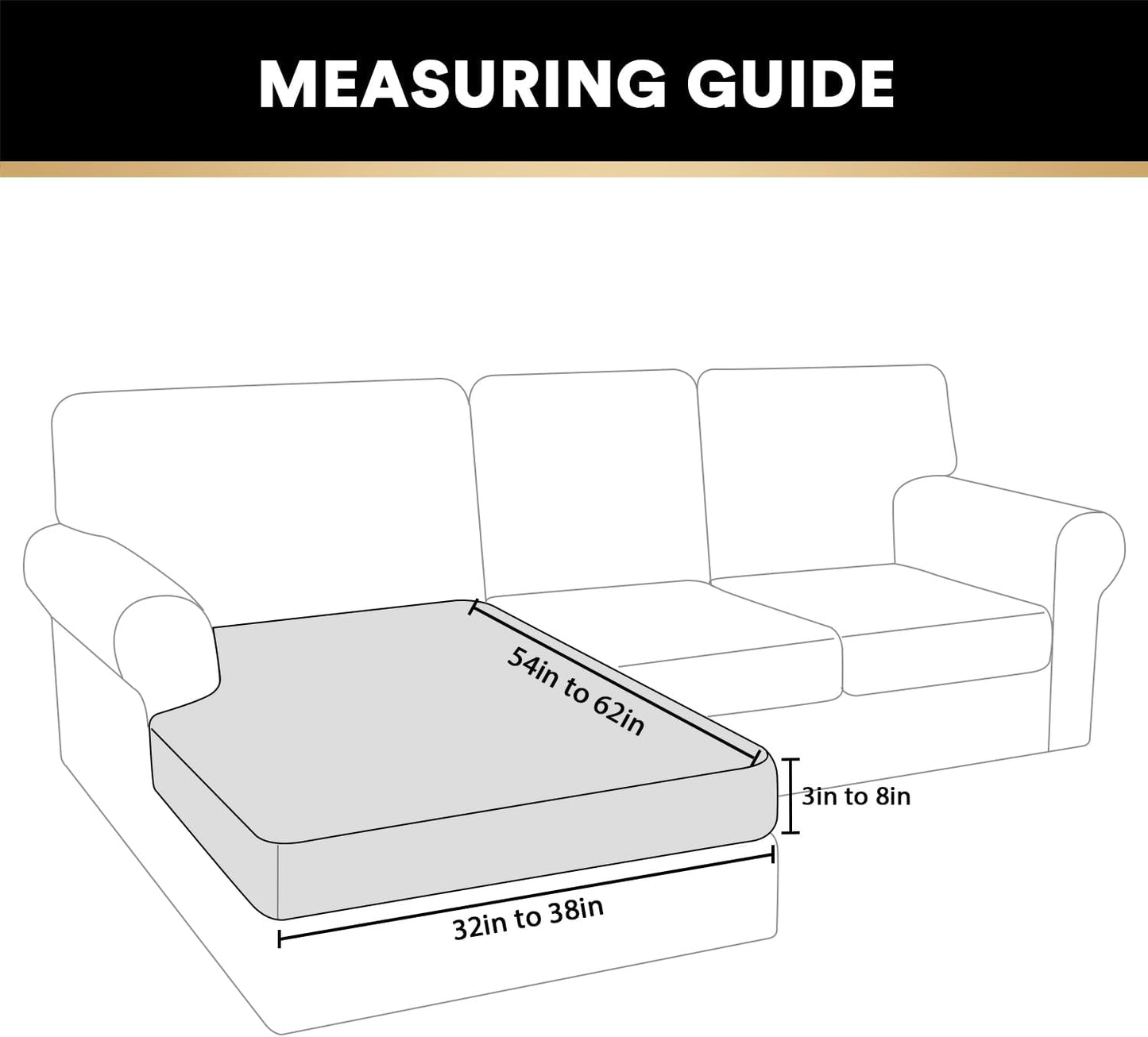 PrinceDeco Sectional Couch Covers Velvet Couch Cover for Dogs Washable L Shaped Couch Cover 1 Piece Individual Sectional Couch Covers with Elastic Bottom(Chaise Lounge,Grey)
