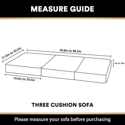 PrinceDeco Velvet Stretch Couch Cushion Cover Soft Cushion Slipcover for Chair Loveseat Sofa Furniture Protector Seat Cushion Sofa Cover (Each Width Up to 29.5", Taupe)