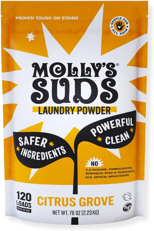 Molly's Suds Original Laundry Detergent Powder | Clean Laundry Detergent Powder for Sensitive Skin