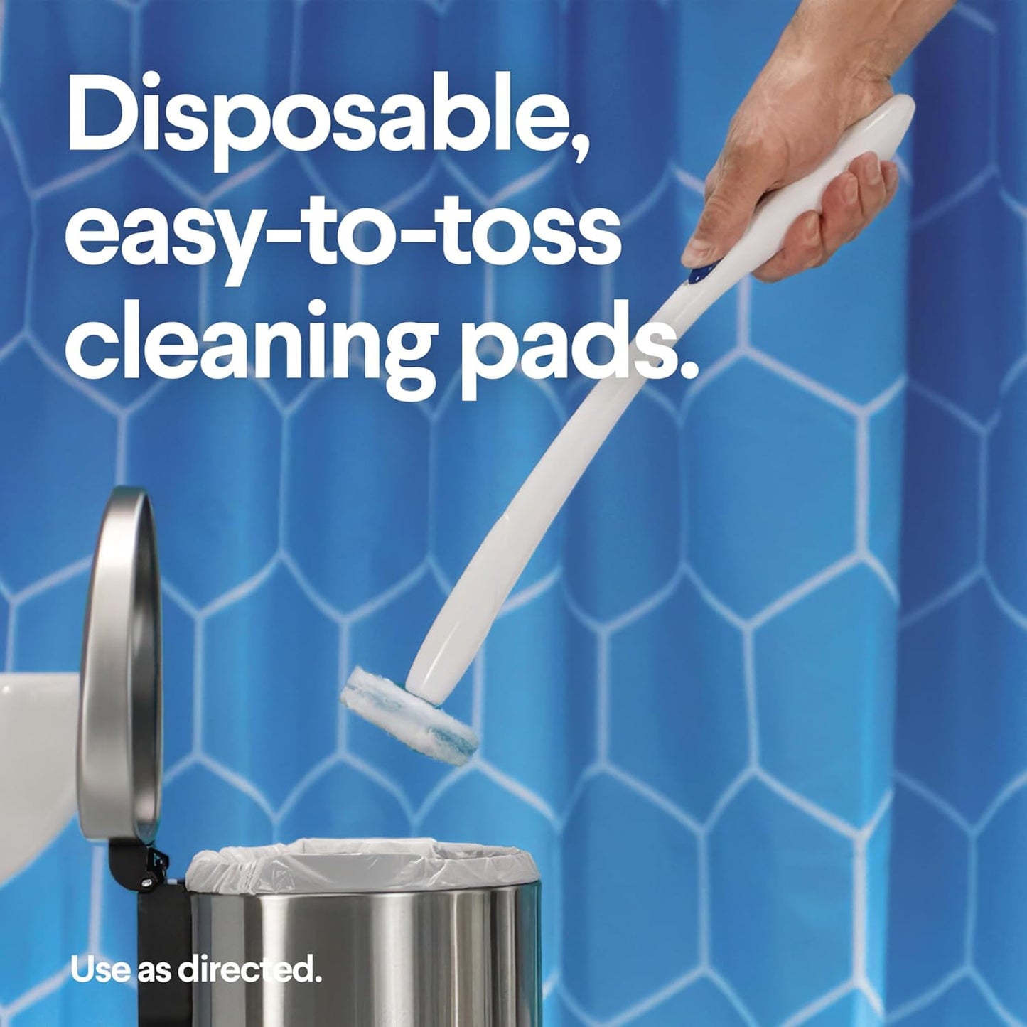 Bulk Disposable Toilet Cleaning Wand System with 96 Refill Pads, No-Touch Toilet Brush Kit with Storage Caddy, Deep Cleaning Bathroom Solution