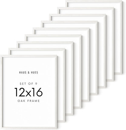 HAUS AND HUES Standalone White Oak Frames Set of 9-12x16