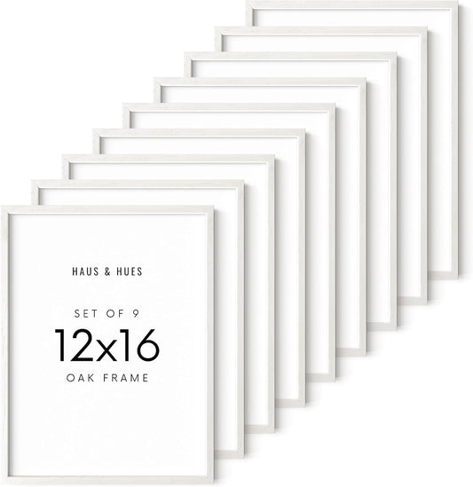 HAUS AND HUES Standalone White Oak Frames Set of 9-12x16