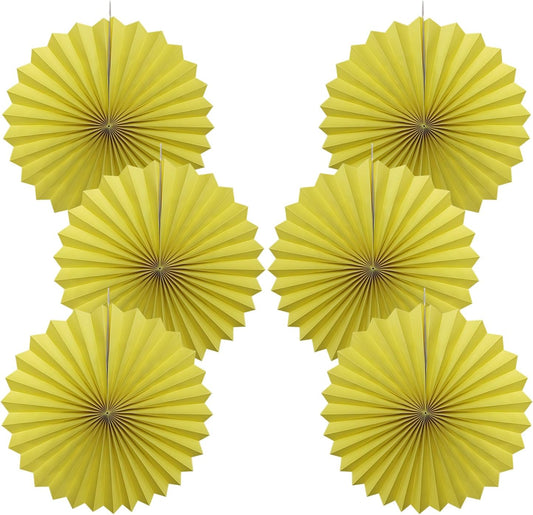 Yellow Party Decorations,Paper Decorations for Party,Lemon Decorations Party Paper Fans Bulk