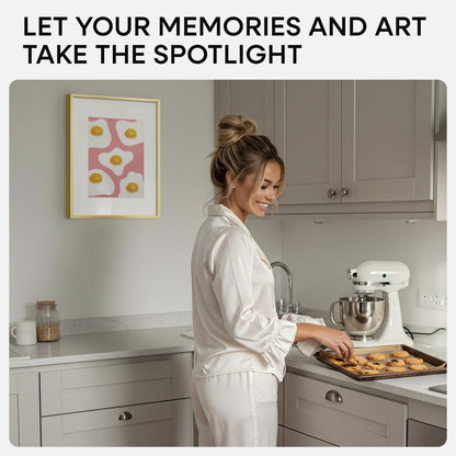 Homeforia A3 Picture Frame Gold, High End Metal 11.7 x 16.5 inch Poster Frames with Mat 8.3 by 11.7 for Photo, A3 Size Frames Matted to A4 Print, 11.7x16.5 Wall Hanging Frame, Tempered Glass, Set of 1