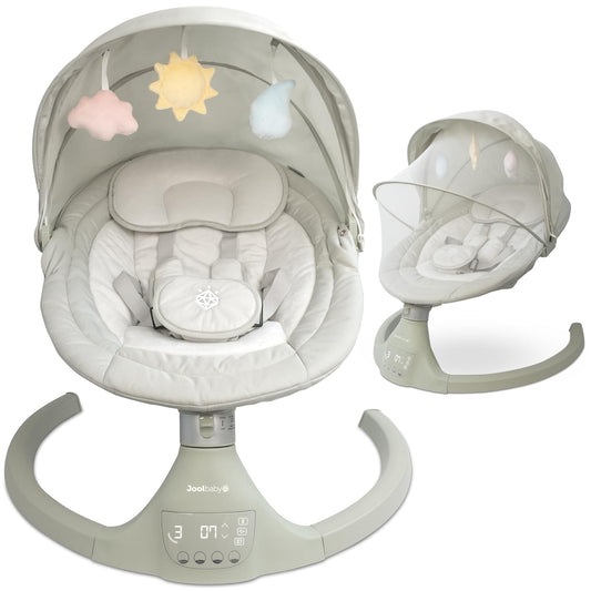 Jool Baby Nova Swing for Newborns - Electric Motorized Infant Swing, Bluetooth Music, 10 Preset Melodies, Remote (2025 Model) (Sage)