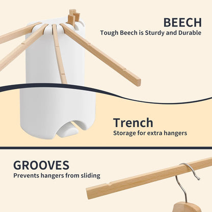 Wall Mounted Clothes Drying Rack Tripod,Foldable Drying Rack,Wall Mounted Drying Rack Clothing,Over The Door Drying Rack for Laundry Bedroom Household Wooden