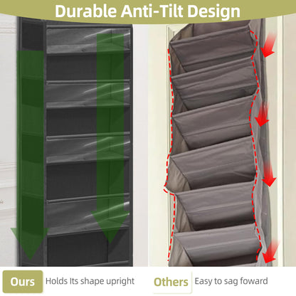STORAGEIDEAS Over Door Organizer with 6 Extra Large Pockets 12 Side Pockets, Sturdy Closet Storage