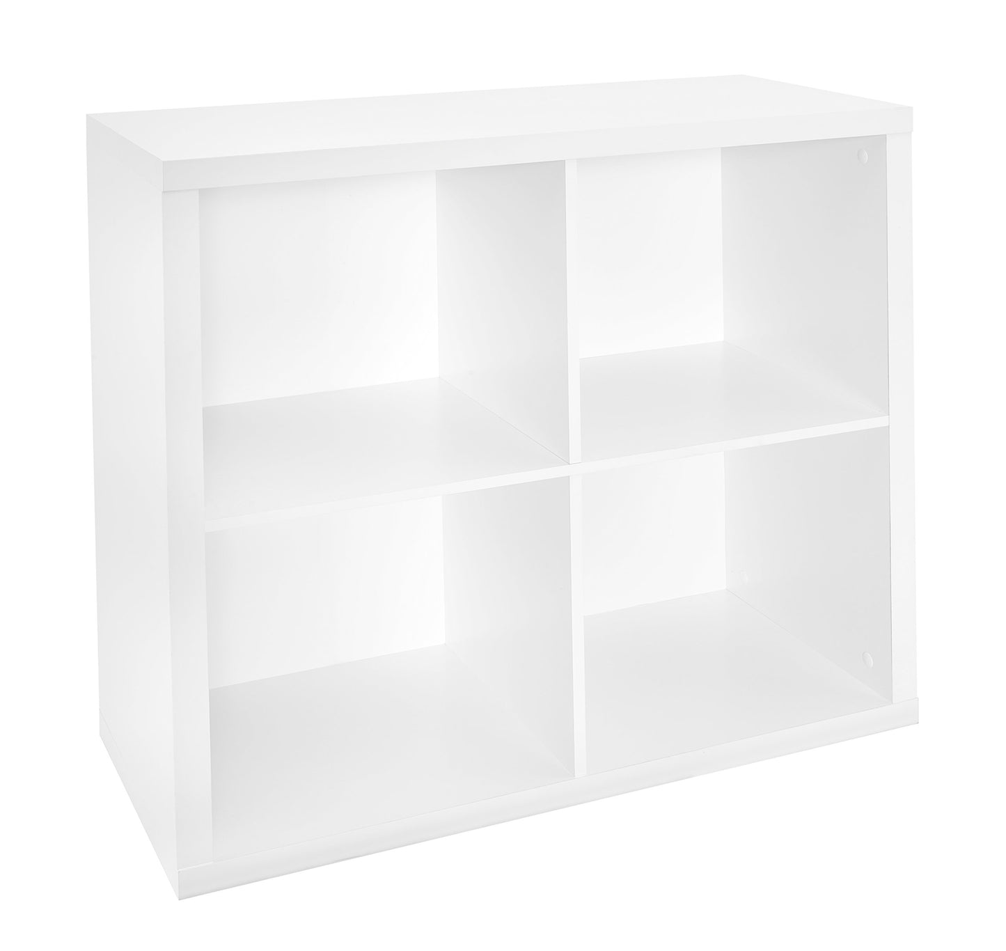 ClosetMaid 4 Cube Storage Shelf Organizer Bookshelf with Back Panel, Easy Assembly, Wood, White