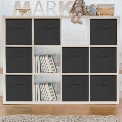 STORAGEIDEAS 11" Fabric Storage Bins, Collapsible Storage Cubes Organizer with Handles, Heavy Duty