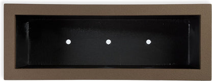 PolyStone Milan Tall Modern Outdoor/Indoor Rectangular Trough Planter, 17" L X 46" W X 19" H, Lightweight, Heavy Duty, Weather Resistant, Polymer Finish, Commercial and Residential (Chocolate Brown)