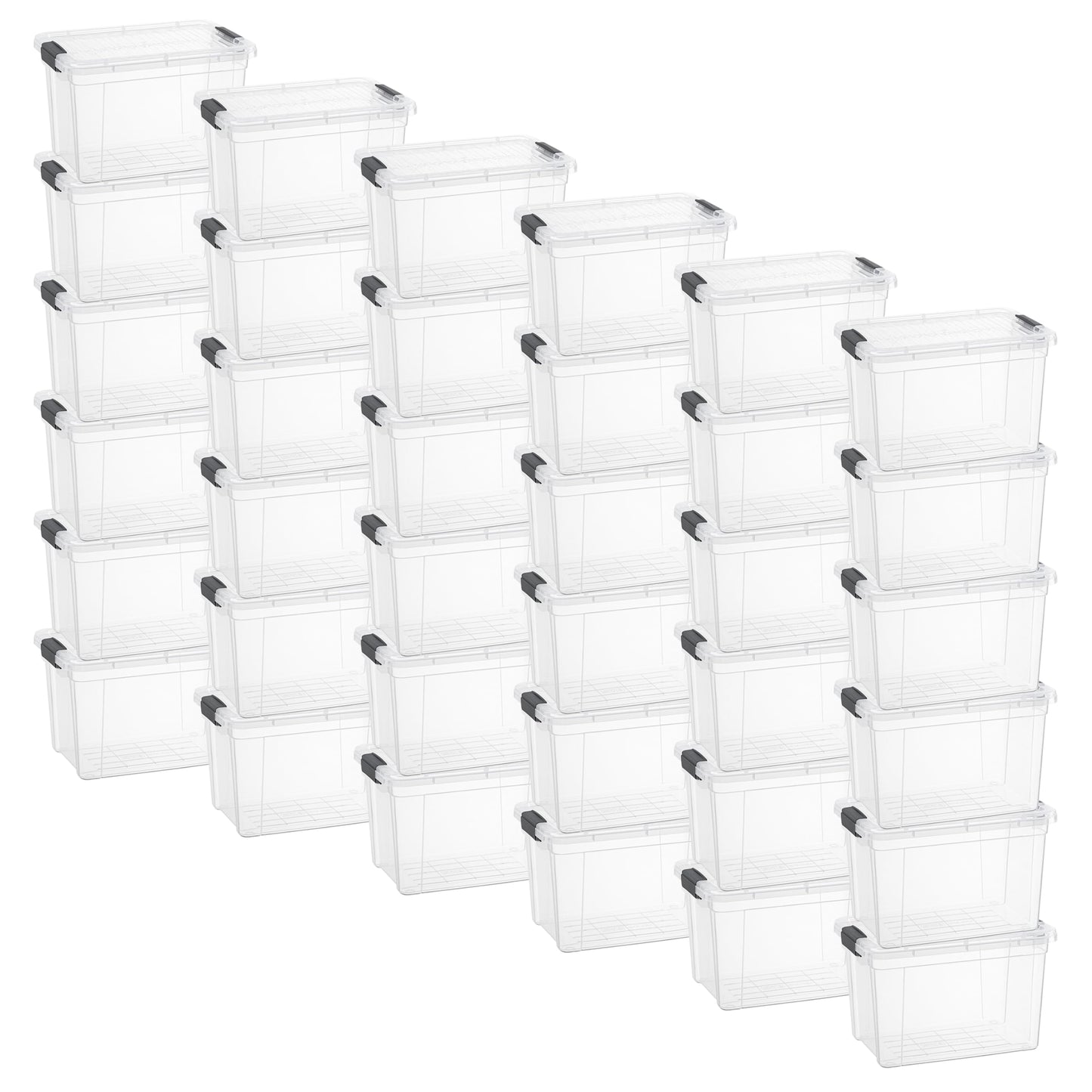 Superio Clear Storage Box with Lid, 8.75 Quart Plastic Container Bins for Organizing, Stackable