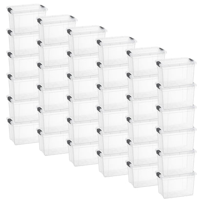 Superio Clear Storage Box with Lid, 8.75 Quart Plastic Container Bins for Organizing, Stackable