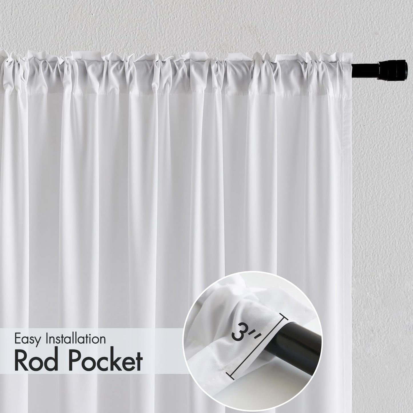 MIULEE White Privacy Sheer Curtains That Let Light in 72 Inches Long Non-See-Through Semi Sheer Curtains Light Filtering Window Curtain Drapes for Living Room Bedroom 2 Panels Set 42 X 72