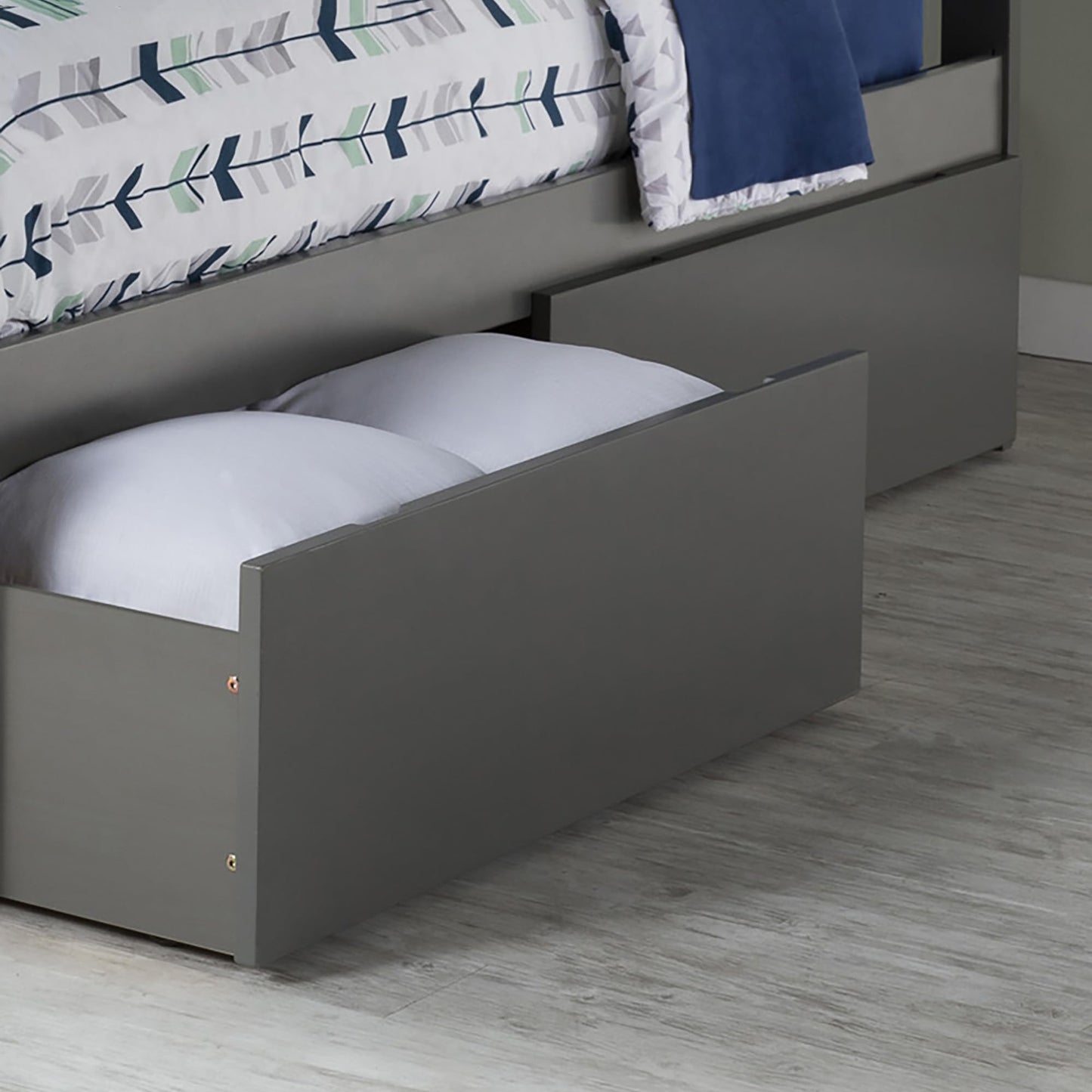 AFI Twin/Full Under Bed Storage Drawers (Set of 2), Grey
