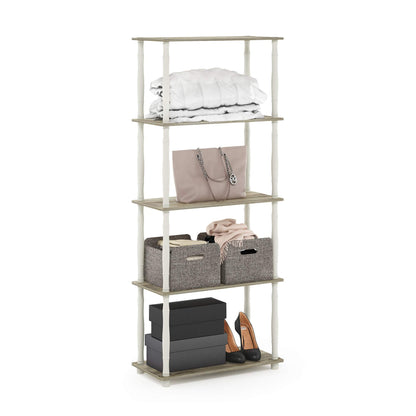 Furinno Turn-N-Tube 5-Tier Multipurpose Shelf / Display Rack / Storage Shelf / Bookshelf, Classic