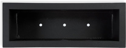 PolyStone Milan Tall Modern Outdoor/Indoor Rectangular Trough Planter, 46" L X 17" W X 19" H, Lightweight, Heavy Duty, Weather Resistant, Polymer Finish, Commercial and Residential (Black)