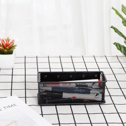 6.29'' × 2.28'' × 2.48 Black Magnetic Basket for Refrigerator Magnetic Locker Organizer for Home Office Accessories, Magnetic Basket for Whiteboard